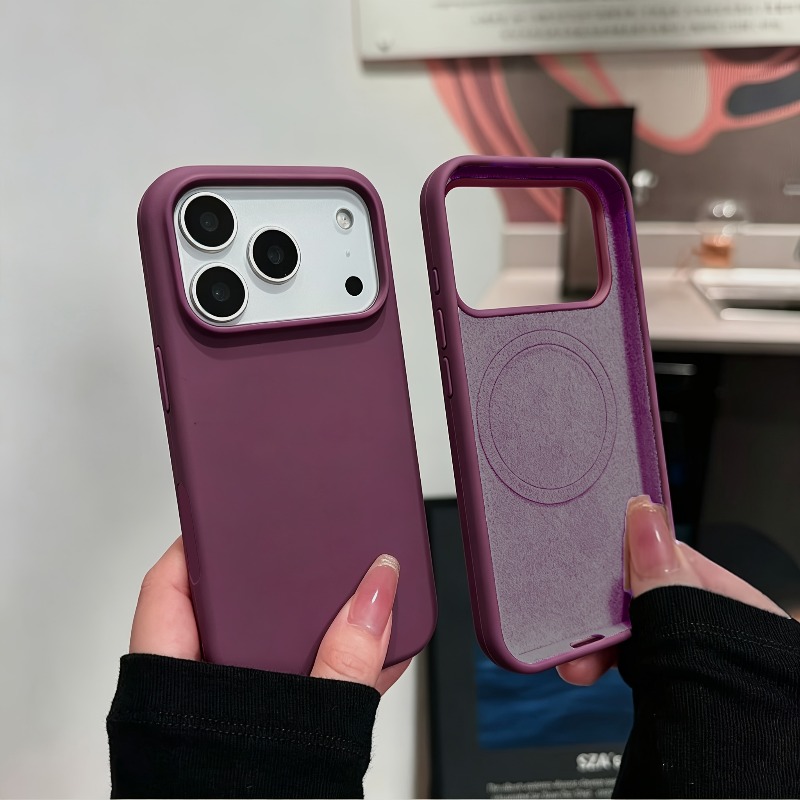 Liquid Silicone Magnetic Phone Case - เคสโทรศัพท์แม่เหล็ก ซิลิโคนเหลว สัมผัสนุ่ม สำหรับ iPhone 18