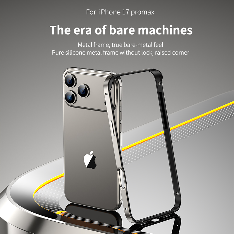 Metal Bumper Aluminum Frame Case - เคสโทรศัพท์กันกระแทกขอบซิลิโคน กรอบโลหะอะลูมิเนียม สำหรับ iPhone 17 ProMax