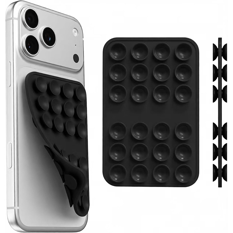 Phone Cases - เคสโทรศัพท์ซิลิโคนพร้อมฐานดูด ติดแน่นสองด้าน ใช้งานแบบแฮนด์ฟรี ยึดเกาะแน่น สำหรับถ่ายเซลฟี่และวิดีโอ สำหรับ